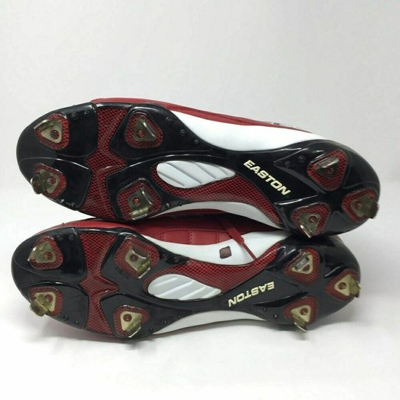 Easton Mens Baseball Metal Low Cleats US 15 EUR 50.5 M33201 Spikes Red NEW - Picture 8 of 10